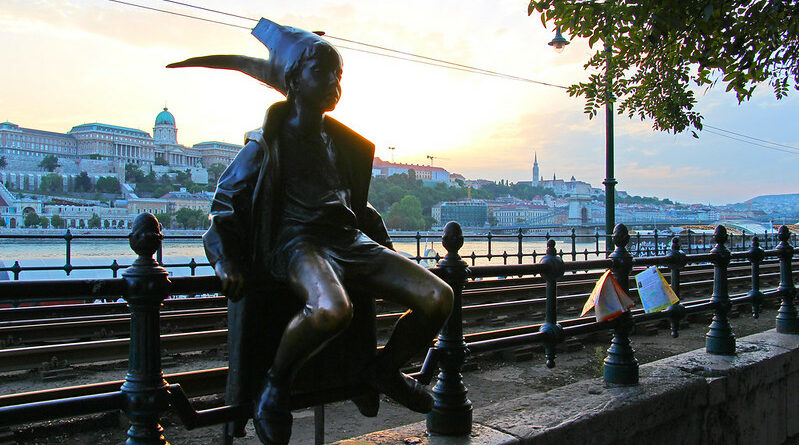 Little Princess Statue by Danube Budapest Riverside Fred Romero