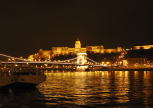 Buda Castle and Chain Bridge Budapest Danube Night
