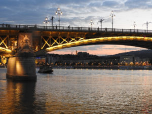 Budapest Margaret Bridge Night