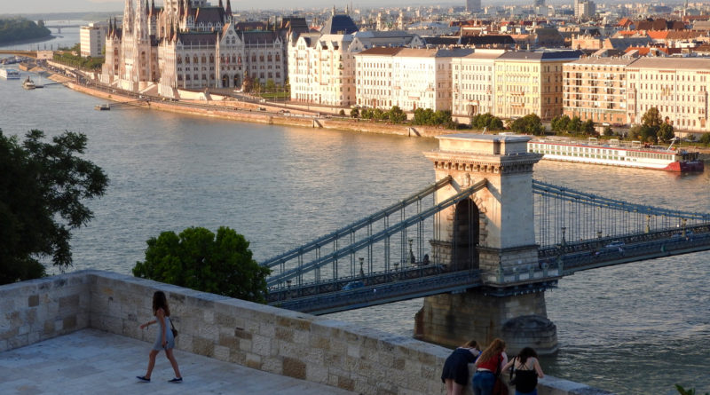 Chain Bridge with Parliament Budapest Danube