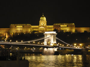 Budapest Chain Bridge and Buda Castle Night